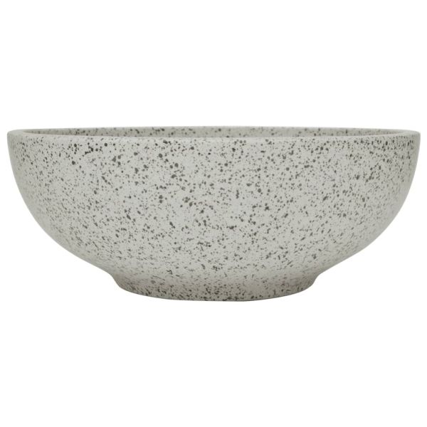Мивка за плот, сива, кръгла, Φ41x14 см, керамика