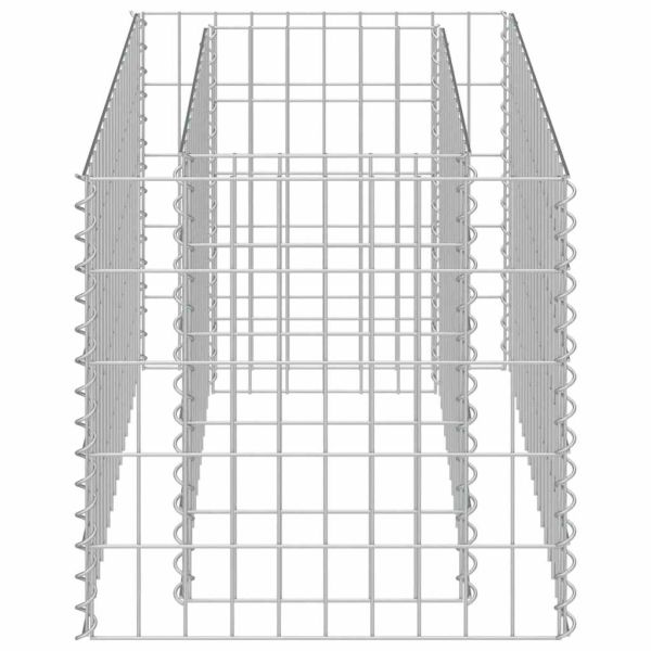 Габион повдигната леха, поцинкована стомана, 90x50x50 cм