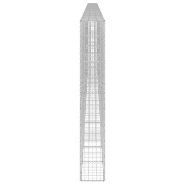Габионна стена с капаци, поцинкована стомана, 900x30x200 см
