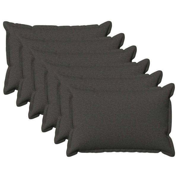 Калъфка за възглавница 6 pcs HOUTEN Тъмносиво 30 x 50 cm