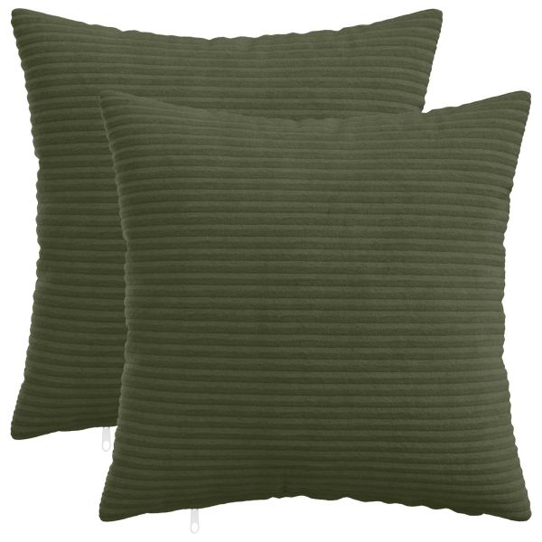 Калъфка за възглавница 2 pcs HEERLEN Зелено 35 x 35 cm кордурой