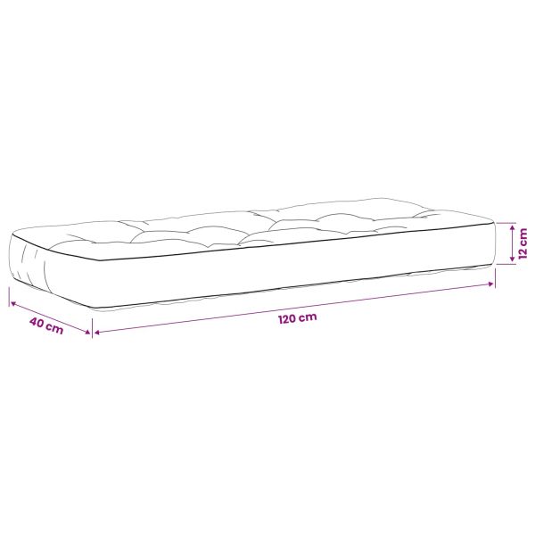 Кушон за палет VIANEN 100% полиестер Таупе 120 x 40 x 12 cm