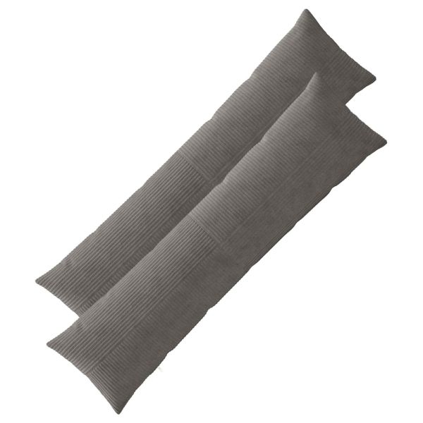 Калъфка за възглавница 2 pcs ALMELO Тъмносиво 40 x 145 см