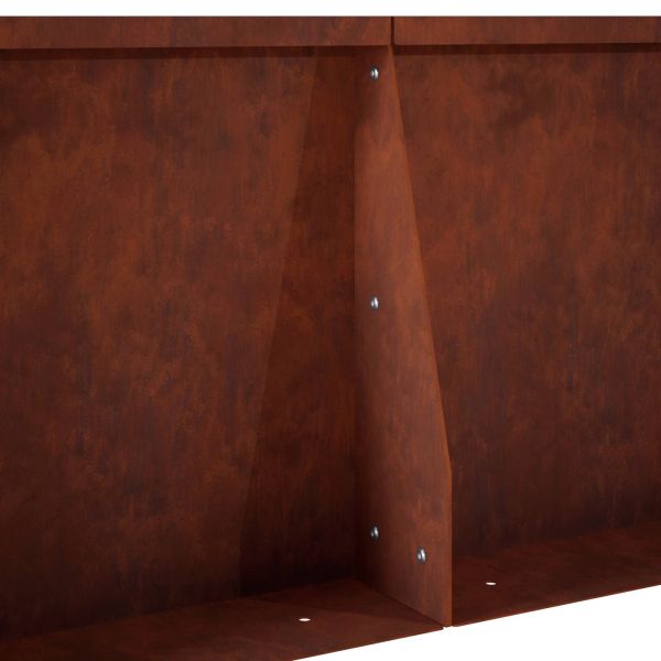 Задържащи стени 2 бр. 100 x 12 x 40 см Кортенова стомана