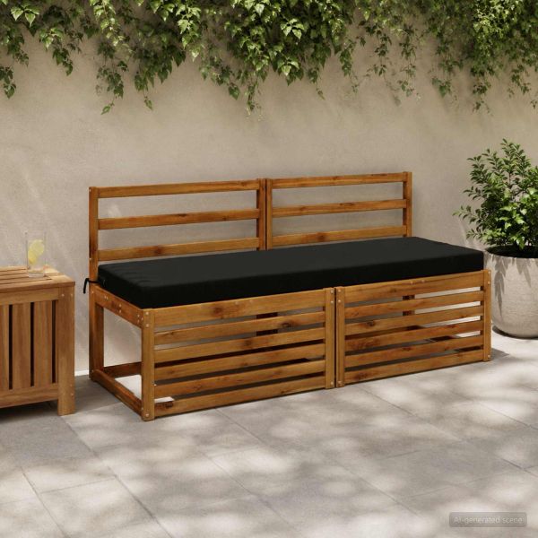 Възглавница за пейка SOEST 100% полиестер Черно 140 x 50 x 8 см