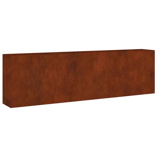 Градинска повдигната леха 280x40x80 см кортенова стомана