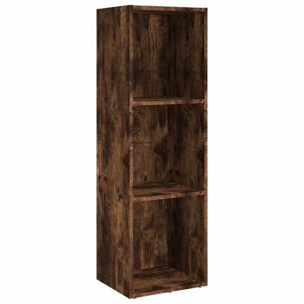 Шкаф за книги/ТВ шкаф опушен дъб 36x30x114 см инженерно дърво