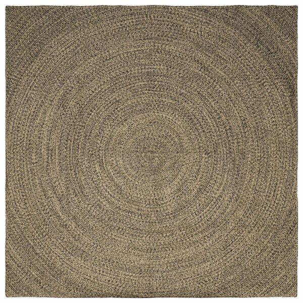 Килим за площ Естествено и черно 200 x 200 cm юта