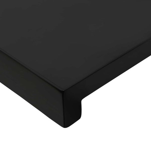 Парапети за прозорци 2 бр. Черно 80x 20 x 2 см Солидно бук