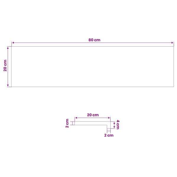 Парапети за прозорци 2 бр. Черно 80x 20 x 2 см Солидно бук