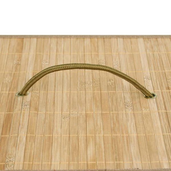 Бамбуков кош за пране с 2 секции, 100 л