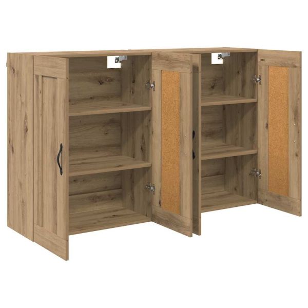 Стенно монтиран шкаф 2 бр. Дъб 69,5 x 34 x 90 см