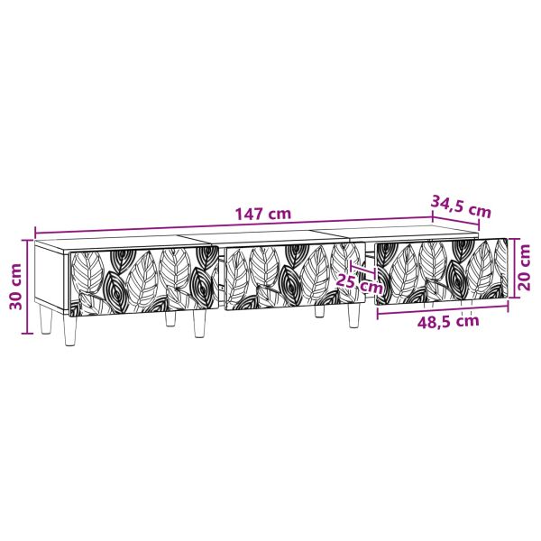 ТВ шкаф 147 x 34,5 x 30 см Дъб артизан Инженерна дървесина