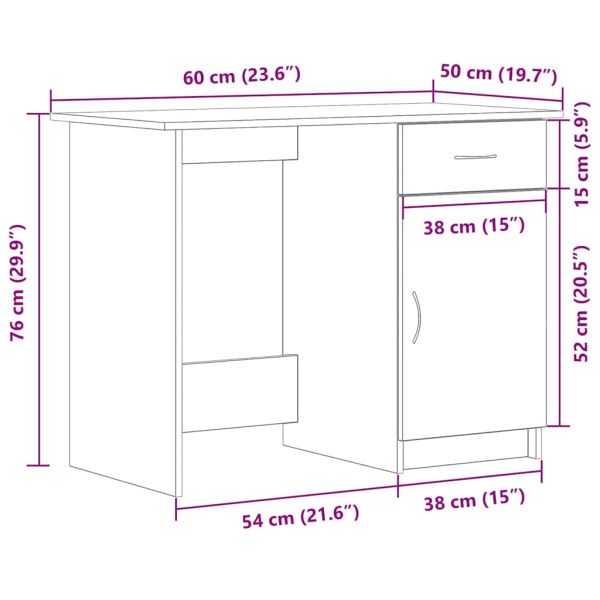 Бюро Черния дъб Инженерна дървесина 100 x 50 x 76 см