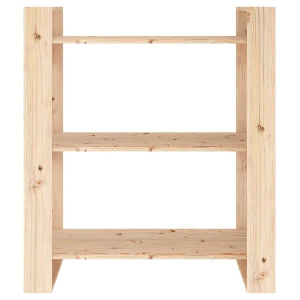 Шкаф за книги/Преграда за стая 80x35x91 см, масивна дървесина, бор