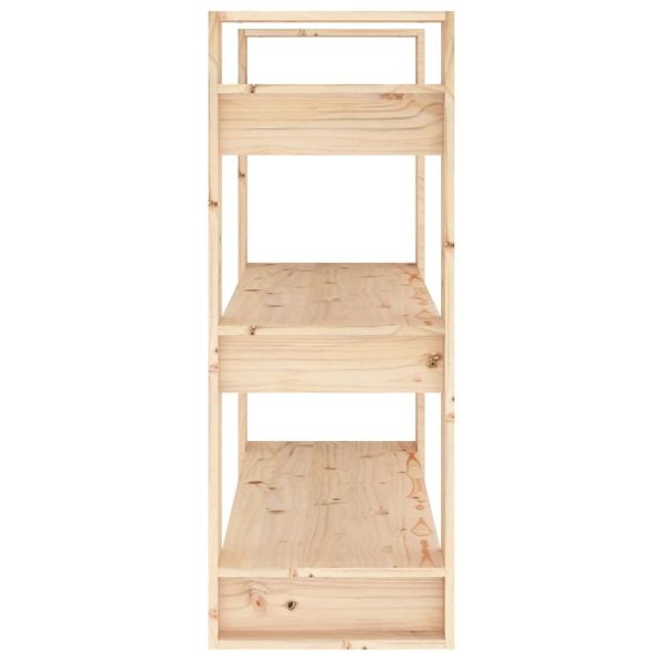 Шкаф за книги/Преграда за стая 80x35x91 см, масивна дървесина, бор