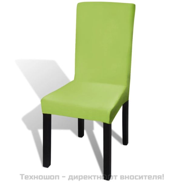 Покривни калъфи за столове, еластични, 4 бр, зелени