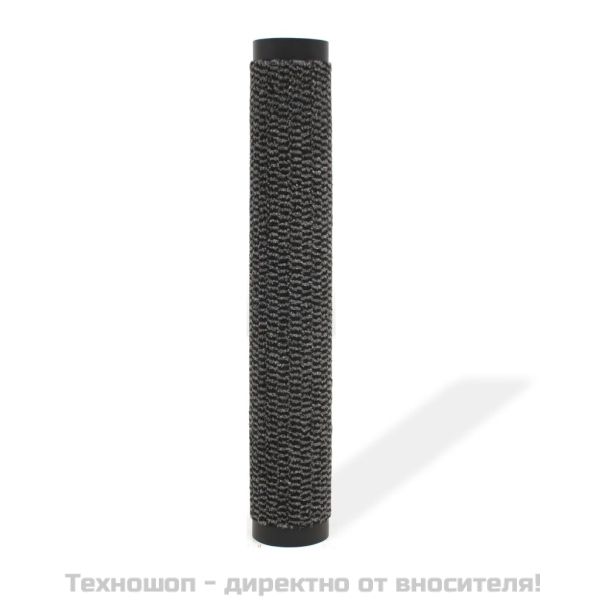Правоъгълна изтривалка, усукани влакна, 90х150 см, антрацит