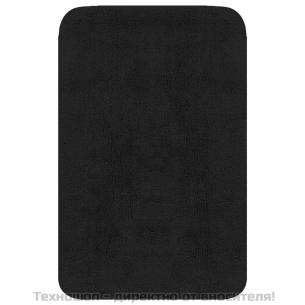 Комплект постелки за баня, 2 бр, текстил, антрацит