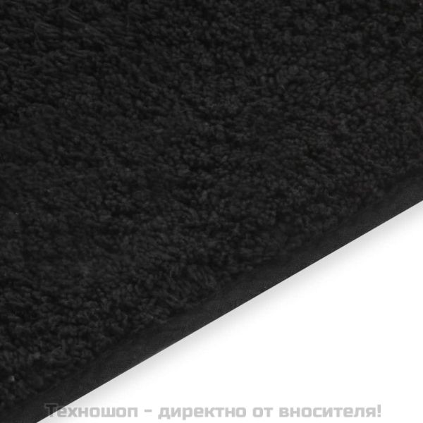 Комплект постелки за баня, 2 бр, текстил, антрацит