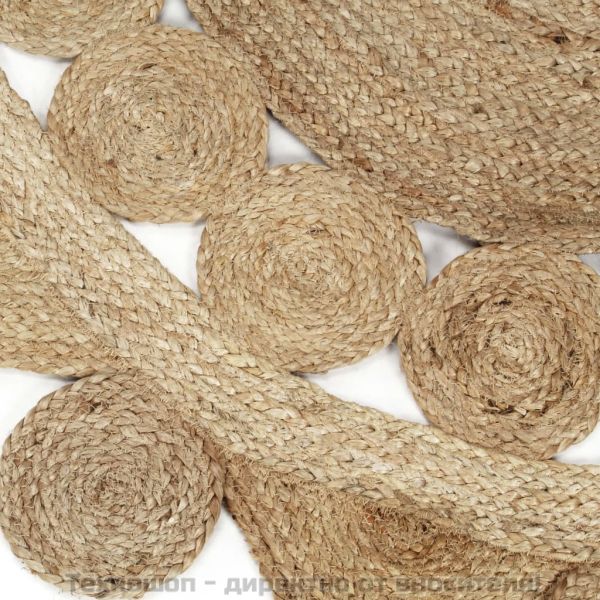 Ръчно плетен килим от юта, 90 см