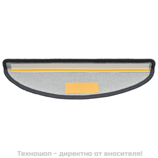 Изтривалки за стълби, 15 бр., 56x17x3 см, тъмносиви, полукръгли