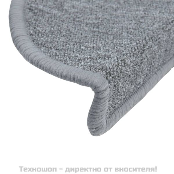 15 бр стелки за стълбища, светлосиви, 56x17x3 см