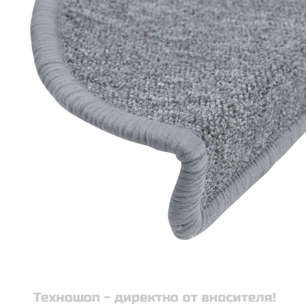 15 бр стелки за стълбища, светлосиви, 65x24x4 см
