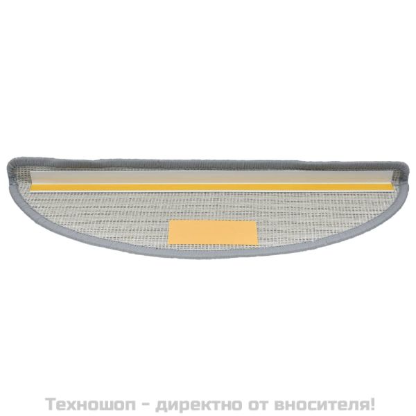 Изтривалки за стълби, 15 бр., 56x17x3 см, сиви, полукръгли