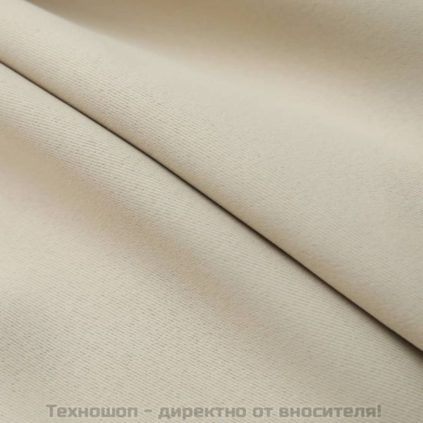 Затъмняващи завеси с куки, 2 бр, бежови, 140x245 см
