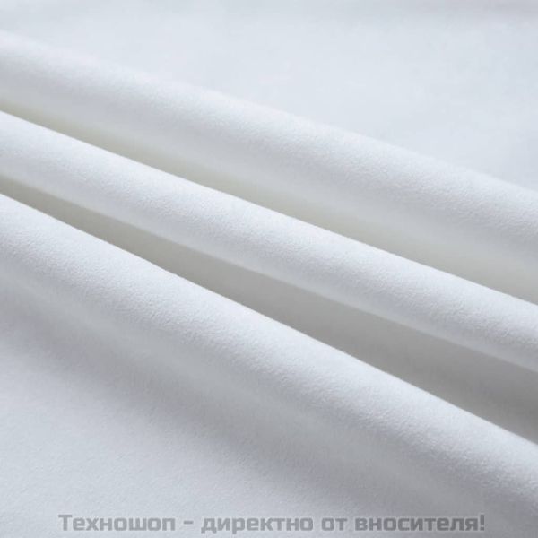 Затъмняващи завеси с метални халки, 2 бр, бели, 140x245 см