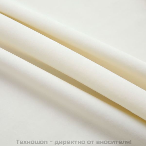 Затъмняващи завеси с куки, 2 бр, кадифе, кремави, 140x225 см