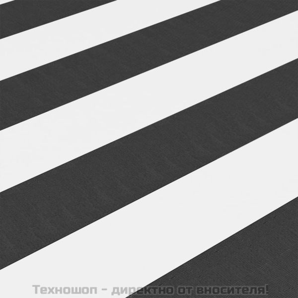 Балконски параван, антрацит и бяло, 90x500 см, оксфорд плат