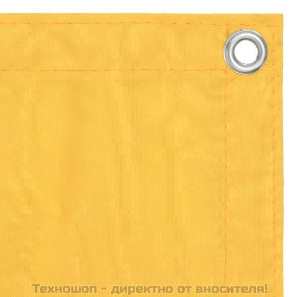 Балконски параван, жълт, 120x600 см, оксфорд плат