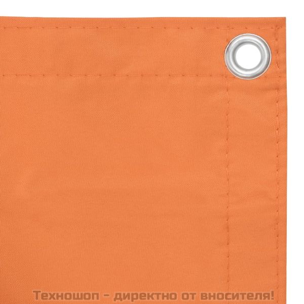 Балконски параван, оранжев, 120x500 см, оксфорд плат
