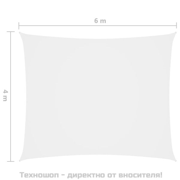 Платно-сенник, Оксфорд текстил, правоъгълно, 4x6 м, бяло