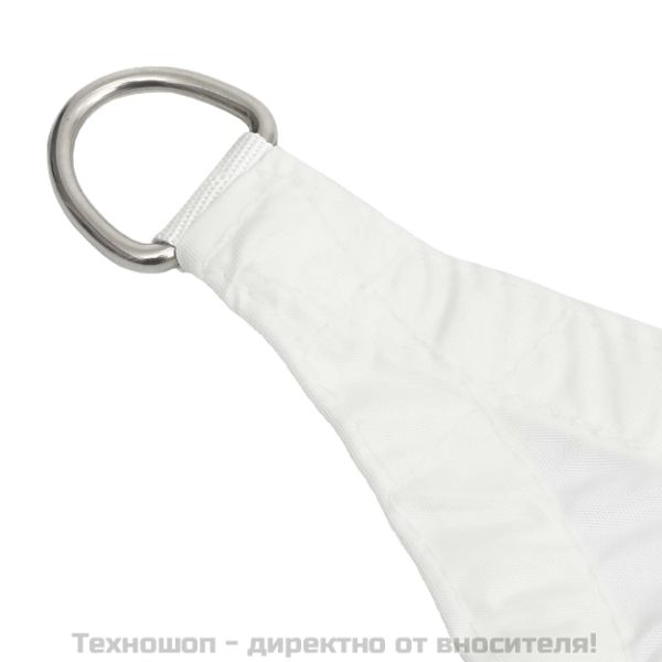 Слънцезащитно платно, Оксфорд плат, триъгълно, 4x4x5,8 м, бяло