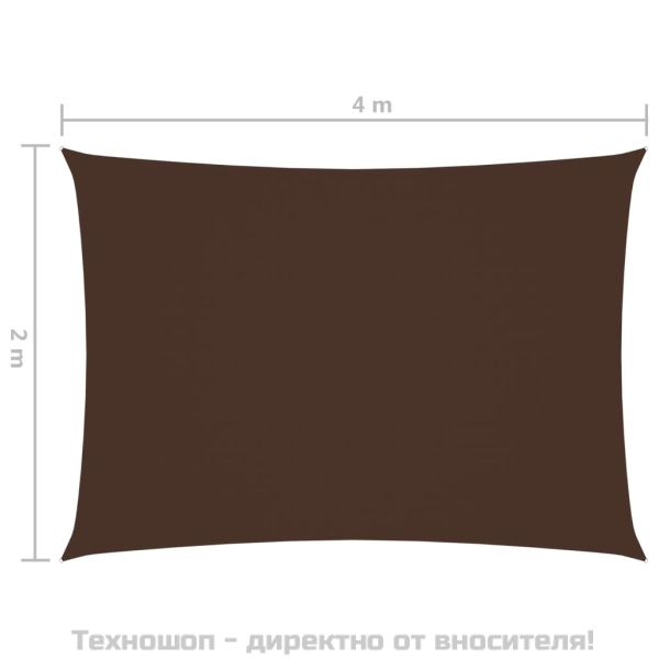 Платно-сенник, Оксфорд текстил, правоъгълно, 2x4 м, кафяво