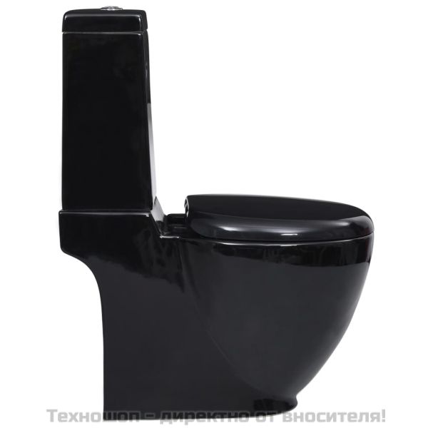 Керамична тоалетна задно оттичане черна