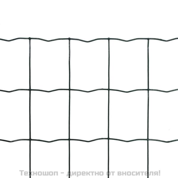 Оградна мрежа, стомана, 25 x 1 м, зелена