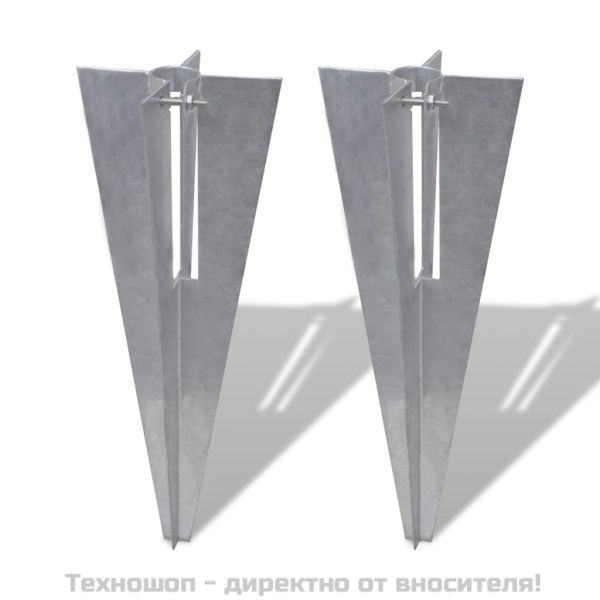 Клинове за оградни стълбове, 2 бр, стомана
