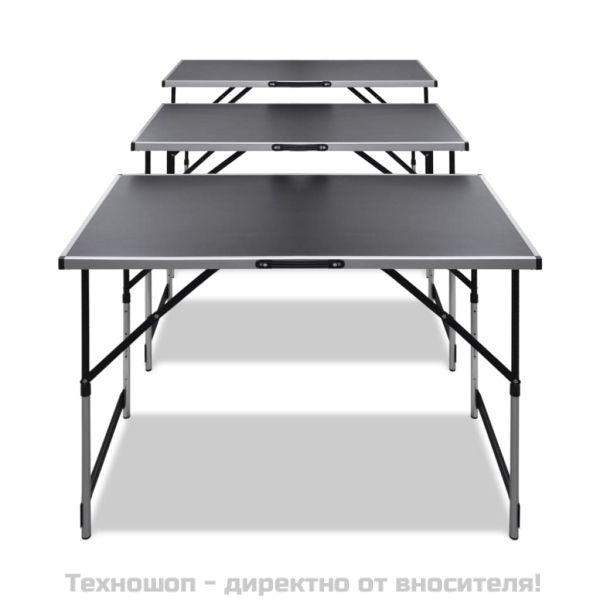 Сгъваема маса с регулируема височина, 3 бр