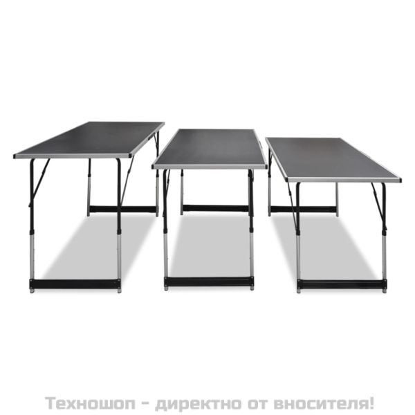 Сгъваема маса с регулируема височина, 3 бр
