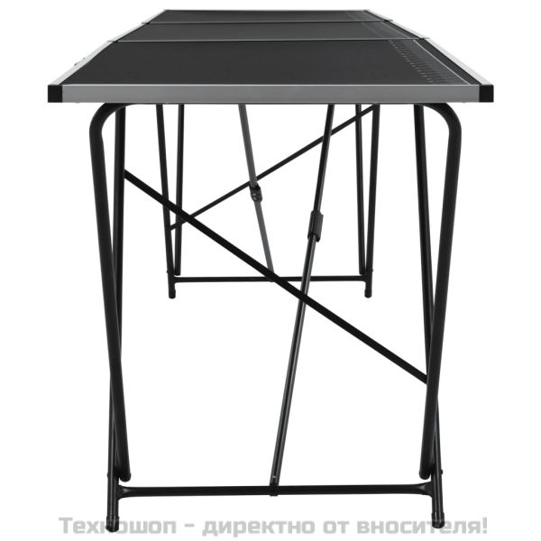 Сгъваема маса за лепене на тапети, МДФ и алуминий, 300x60x78 см