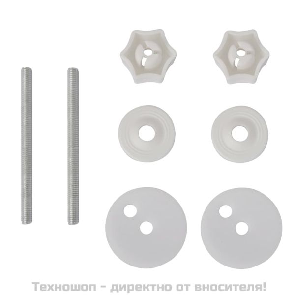 Тоалетна седалка МДФ капак с плавно затваряне изчистена бяла