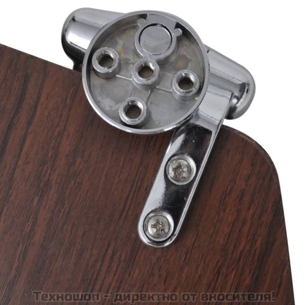 Тоалетна седалка МДФ капак с плавно затваряне изчистена кафява