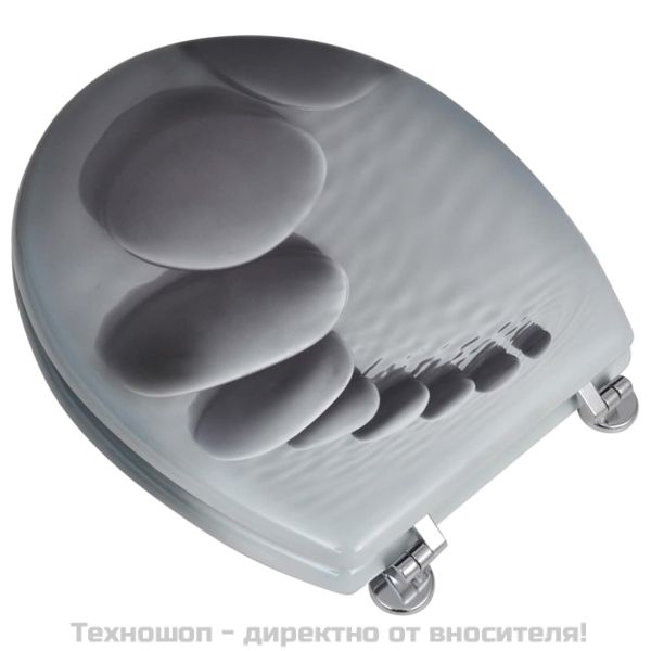 WC тоалетна седалка МДФ капак камъни