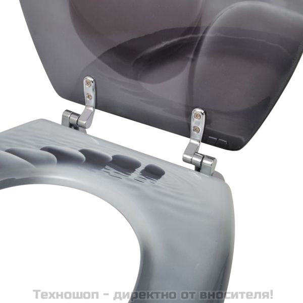 WC тоалетна седалка МДФ капак камъни