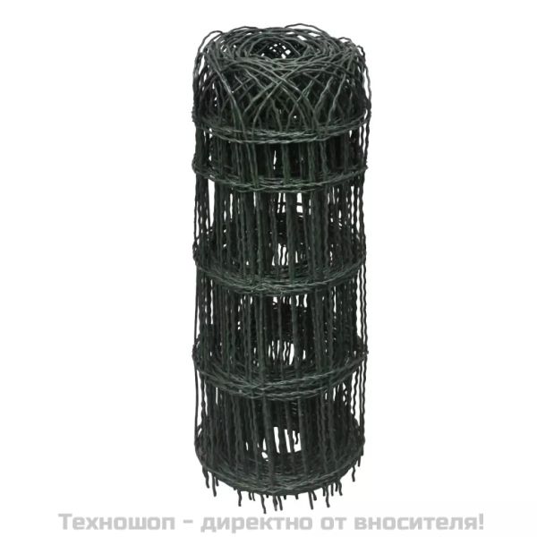 Ограда за тревни площи, прахово боядисана тел, 25х0,65 м