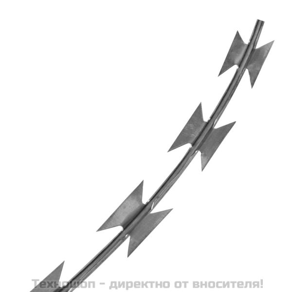 Бодлива тел тип бръснач Концертина, поцинкована стомана, 100 м